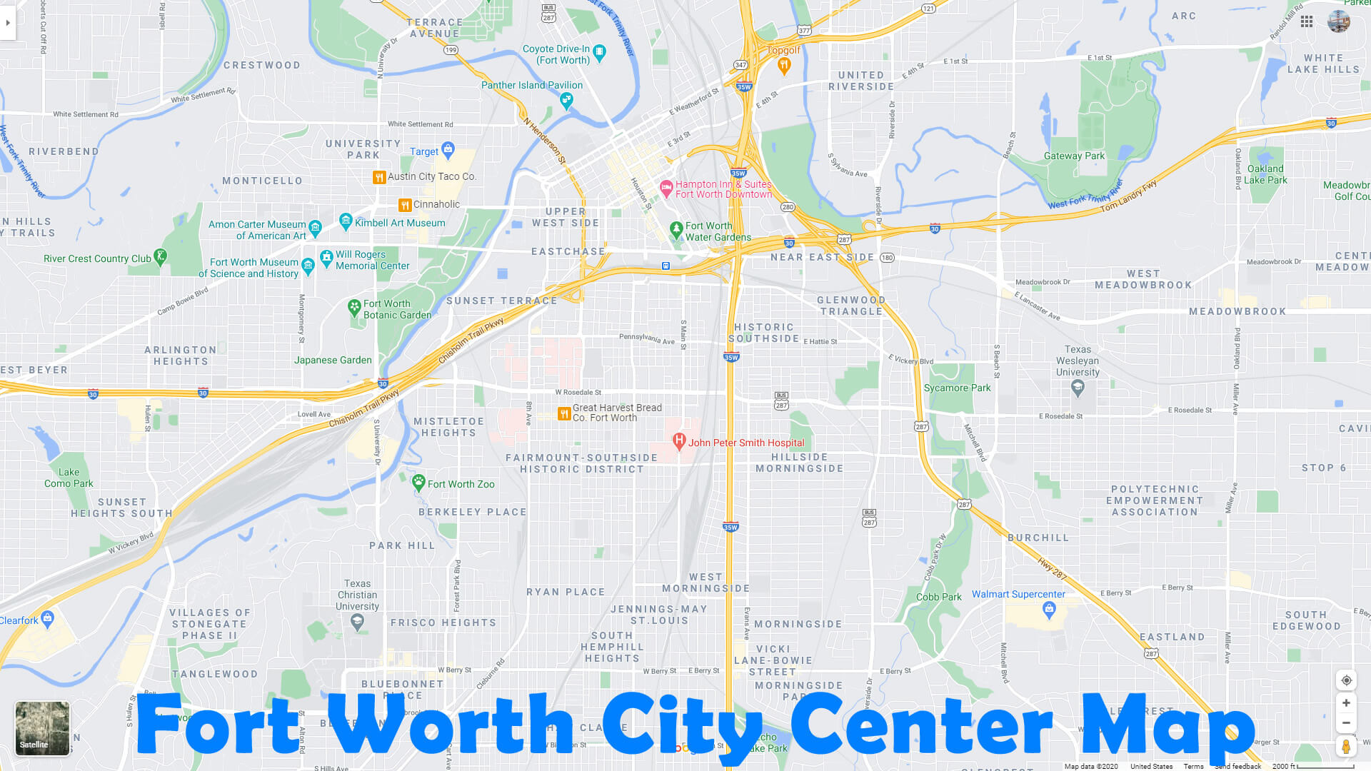 Fort Worth City Center Map